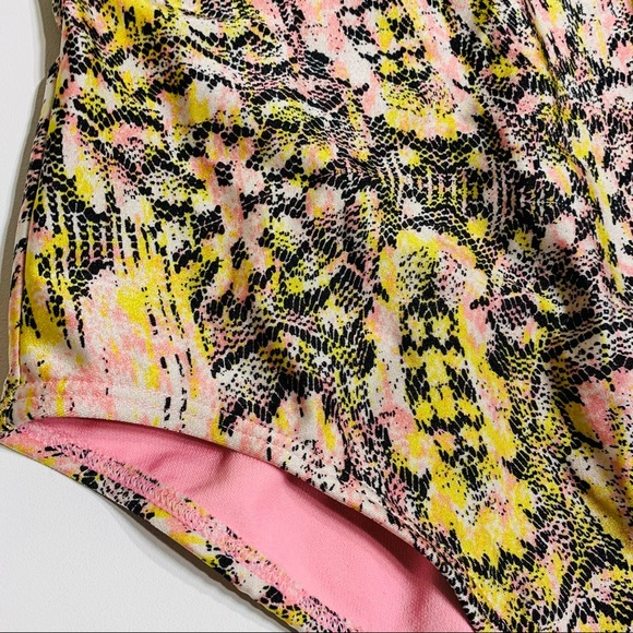 VOLCOM ruffled tulle front one piece bathing suit - Picture 2 of 7